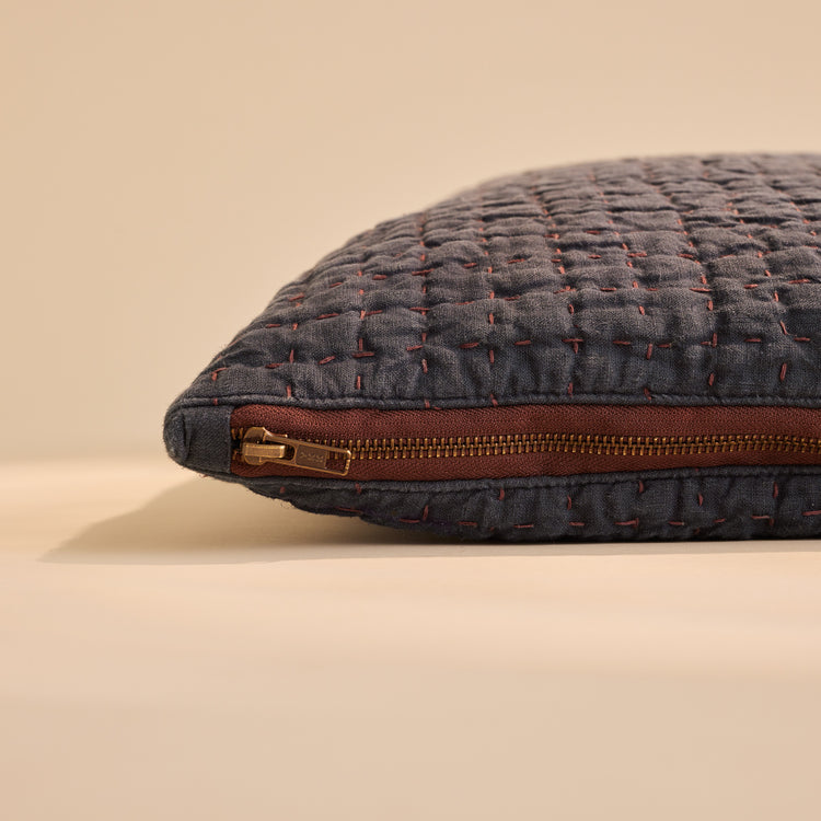 Jasper Quilted Hemp Pillow