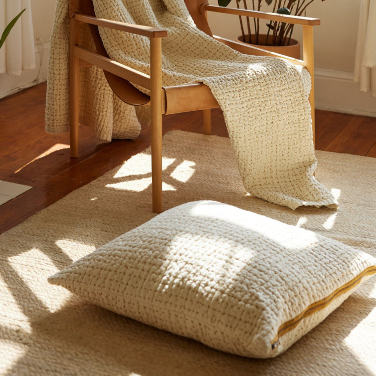Jasper Quilted Hemp Pillow