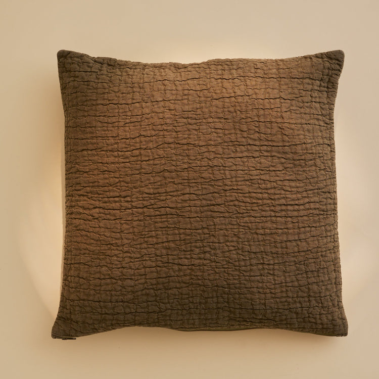 Jasper Quilted Hemp Pillow